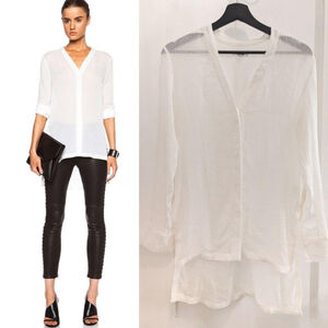 Helmut Lang | Swift button-down triacetate blend top in optic white